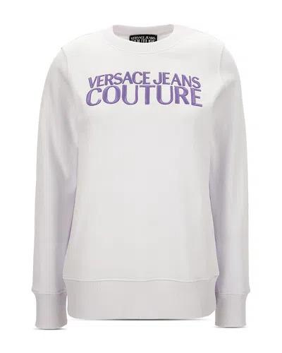 Versace Jeans Couture Logo Crewneck Sweatshirt In Purple
