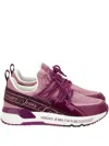 Versace Jeans Couture Logo-detail Knit Trainers In Pink