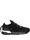 Versace Jeans Couture Logo Printed Low-top Sneakers In Black