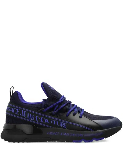 Versace Jeans Couture Logo-detail Lace-up Sneakers In Blue