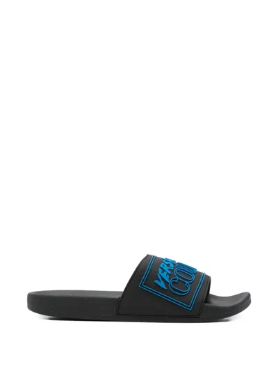 Versace Jeans Couture Logo-detail Slides In Multi
