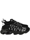 Versace Jeans Couture Logo-detail Sneakers In Black