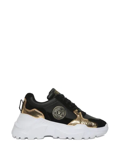 Pre-owned Versace Jeans Couture Logo-detail Sneakers In Black