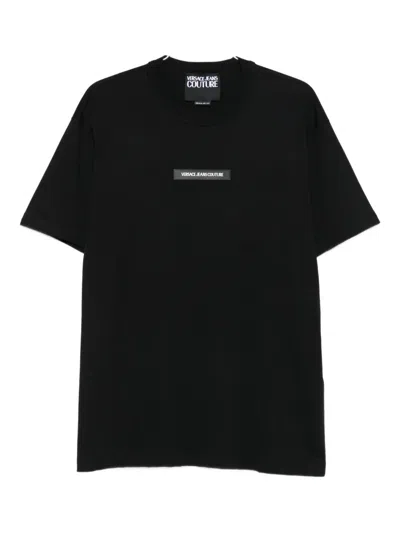 Versace Jeans Couture Crew Neck T-shirt With Logo In Black