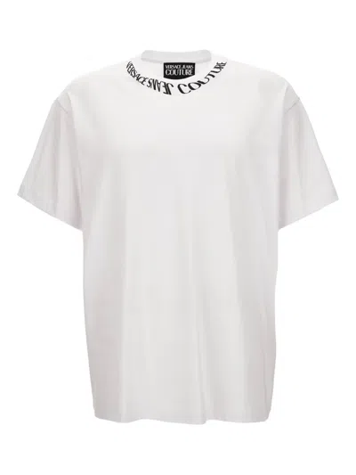 Versace Jeans Couture Logo-detail T-shirt In White
