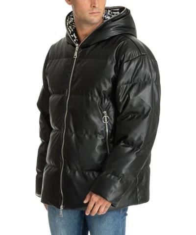 Versace Jeans Couture Logo Down Jacket In Black