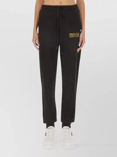 Versace Jeans Couture Logo Elastic Waistband Ribbed Cuffs Jogging Pants