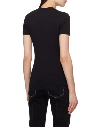 Versace Jeans Couture Logo Embellished Crewneck T-shirt In Black