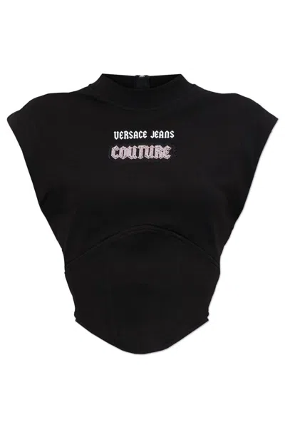 Versace Jeans Couture Sleeveless Top In Black