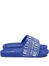 Versace Jeans Couture Sandal With Logo In Blau