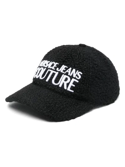 Versace Jeans Couture Logo-embroidered Baseball Cap In Black
