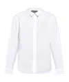 Versace Jeans Couture Logo-embroidered Button-up Shirt In Yellow