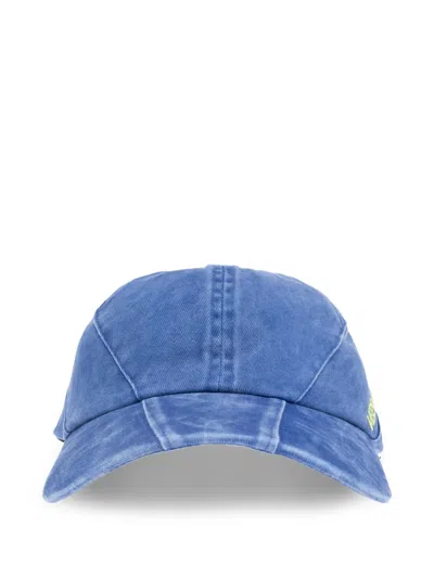 Versace Jeans Couture Logo-embroidered Cap In Blau
