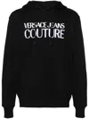 Versace Jeans Couture Black Regular Fit Sweatshirt With Bold Logo Print In Black