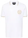 Versace Jeans Couture Logo-embroidered Cotton Polo Shirt In White