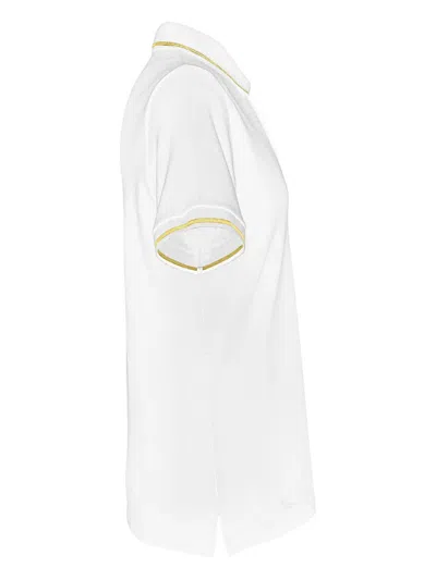 Versace Jeans Couture Logo-embroidered Polo Shirt In White