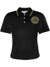 Versace Jeans Couture Logoed Polo In Black