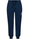 Versace Jeans Couture Logo-embroidered Track Pants In Blue