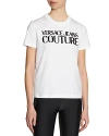 Versace Jeans Couture Logo Front Crewneck Tee In White