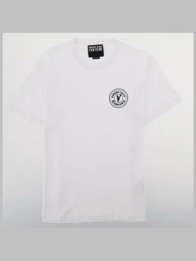 Versace Jeans Couture Logo Graphic Cotton T-shirt In White
