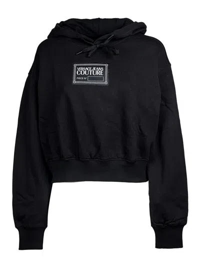 Versace Jeans Couture Logo Hoodie In Black
