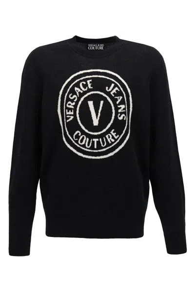 VERSACE JEANS COUTURE VERSACE JEANS COUTURE LOGO INTARSIA SWEATER