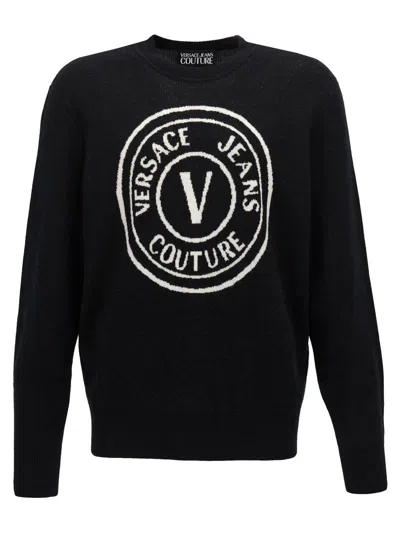 VERSACE JEANS COUTURE VERSACE JEANS COUTURE LOGO INTARSIA SWEATER