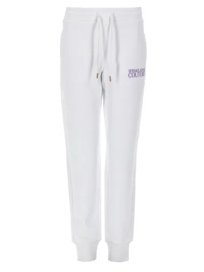 Versace Jeans Couture Drawstring Trank Pants In White