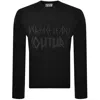 Versace Jeans Couture Logo Jumper Black In Black