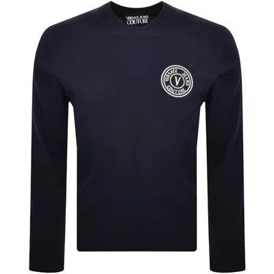Versace Jeans Couture Logo Knit Jumper Navy