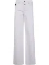 Versace Jeans Couture 5 Pockets Bull Stretch Slim Wide Leg In White