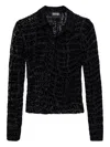 Versace Jeans Couture Logo-lettering Sheer Shirt In Black