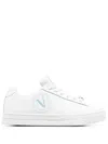 Versace Jeans Couture Logo-patch Low-top Sneakers In Weiss