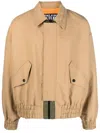Versace Jeans Couture Logo-patch Bomber Jacket In Neutrals
