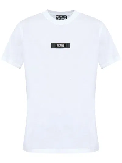 Versace Jeans Couture Logo-patch Cotton T-shirt In White