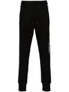 Versace Jeans Couture Logo-print Cotton Track Pants In Black