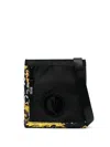 Versace Jeans Couture Logo-patch Detail Messenger Bag In Black