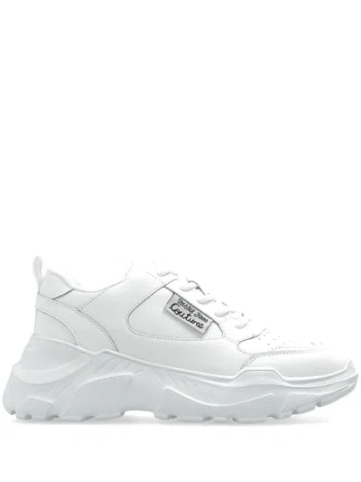 Versace Jeans Couture Logo-patch Sneakers In White