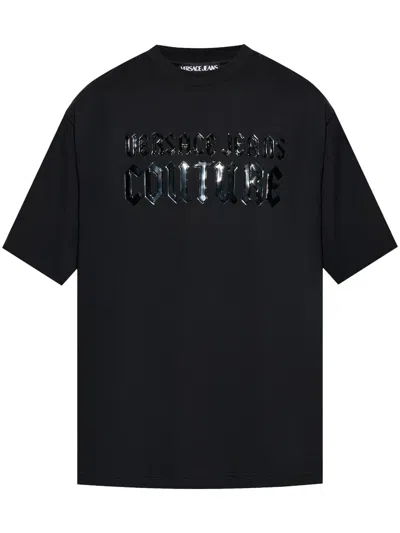 Versace Jeans Couture Logo-patch T-shirt In Black