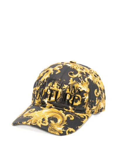 Versace Jeans Couture Logo-plaque Baseball Cap In Yellow