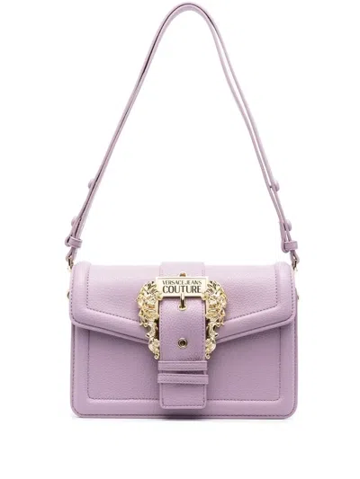 Versace Jeans Couture Logo-plaque Crossbody Bag In Purple