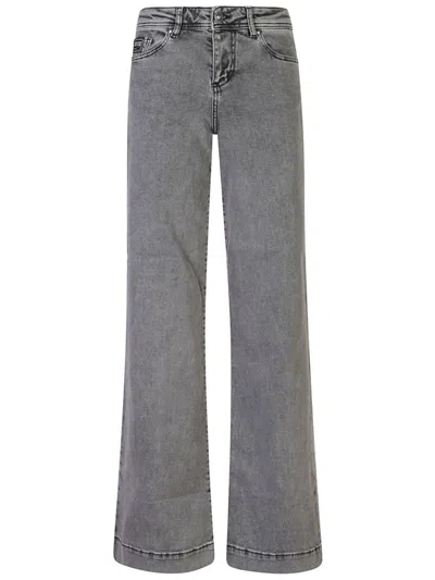 Versace Jeans Couture Logo-plaque Flared Jeans In Black