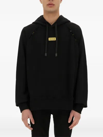 VERSACE JEANS COUTURE LOGO PLAQUE HOODIE