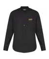 Versace Jeans Couture Logo Plaque Long-sleeved Shirt In Black
