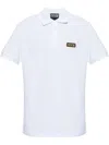 Versace Jeans Couture Logo-plaque Piqué Polo Shirt In Weiss
