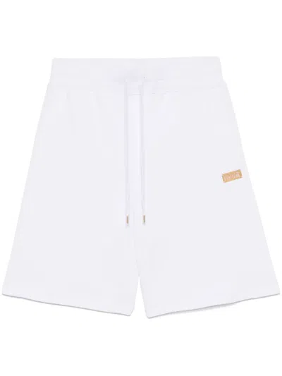 Versace Jeans Couture Logo-plaque Shorts In White