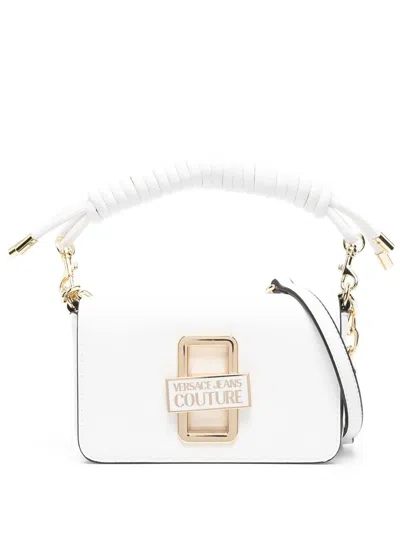 Versace Jeans Couture Logo Plaque Lace-handle Bag In White