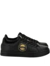 Versace Jeans Couture Logo-plaque Sneakers In Black