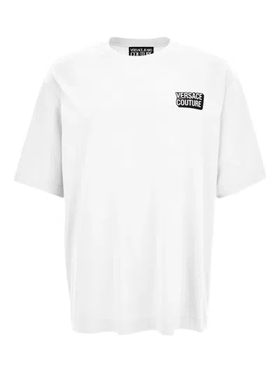 Versace Jeans Couture Logo-plaque T-shirt In White