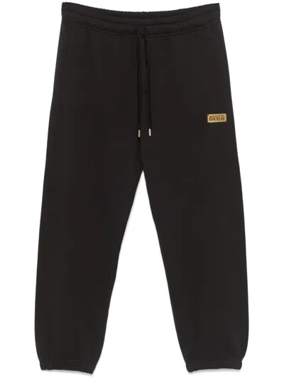 Versace Jeans Couture Logo-plaque Track Pants In Black